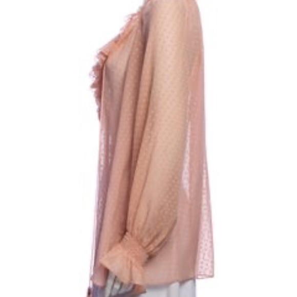 Roberto Cavalli Ruffle Silk-georgette Blouse Small - Picture 6 of 10